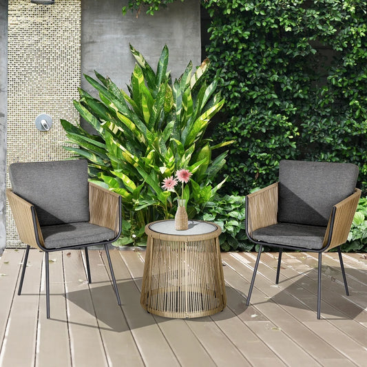 Outsunny 3-delige loungeset