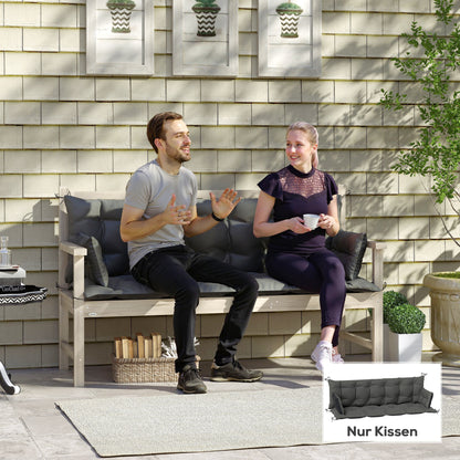 Outsunny Outdoor Kussenset voor Bank of Hollywood Schommel, Tweekleurig, Polyester, Schuim, 180 x 110 x 8 cm, Donkergrijs