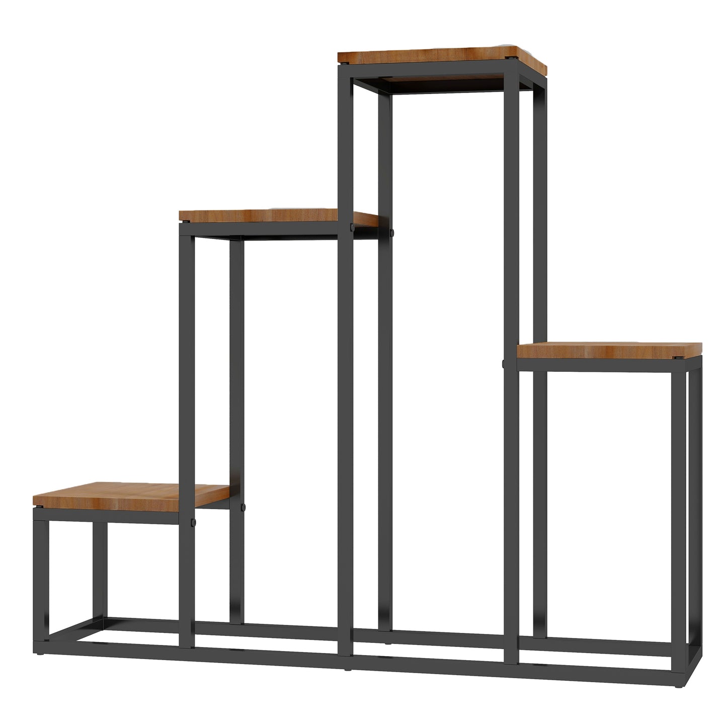 Outsunny bloemenplank, 4 lagen, binnen & buiten, metalen frame, 80 x 20 x 74 cm