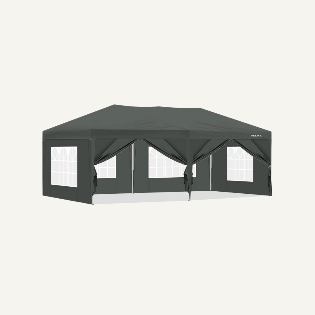 Partytent 6x3 grijs - 800D waterdicht doek