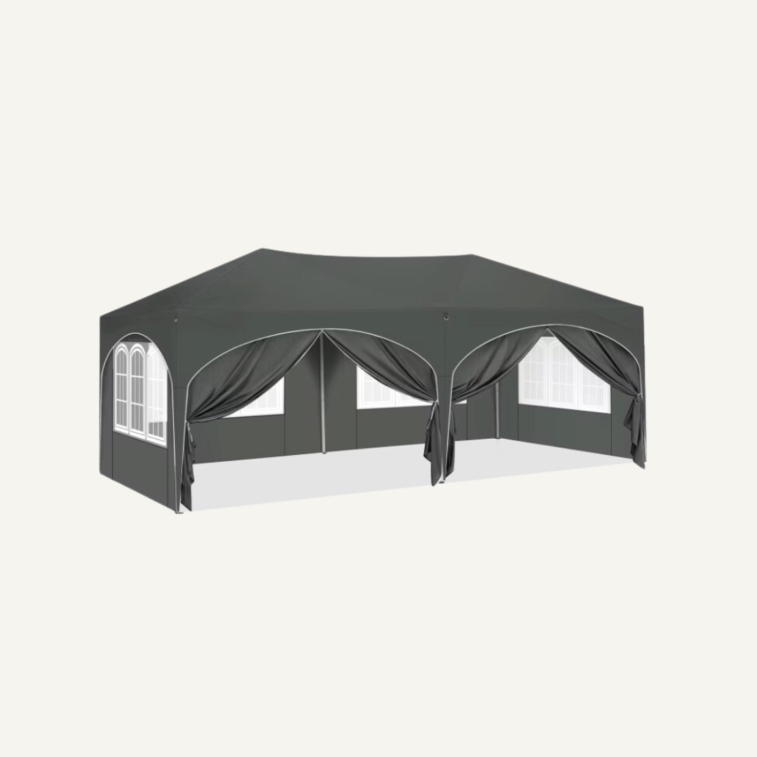 Easy up partytent 6x3m grijs