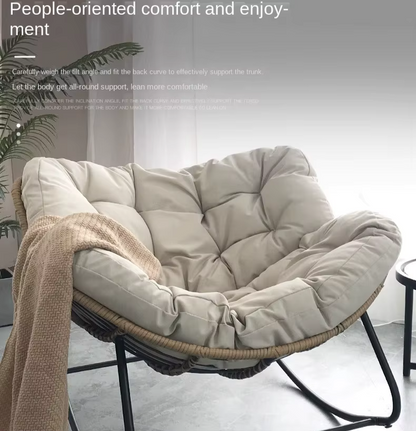 Light Gray Rocking Chair – Stylish, Comfortable &amp; Suitable for Indoors and Outdoors