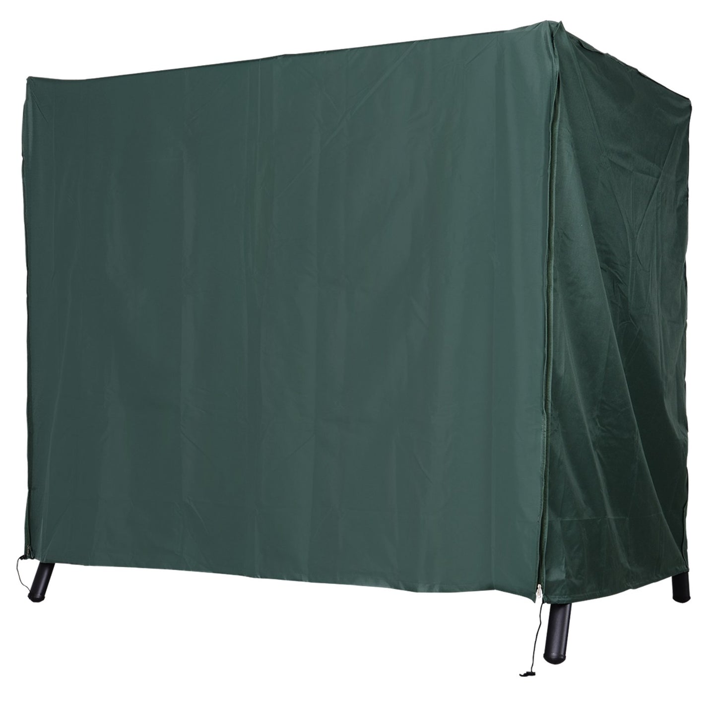 Outsunny Hollywood schommelhoes voor 3-zits, waterafstotend, winterbestendige beschermhoes voor tuinschommels, uv-bestendig zeildoek, scheurvast 420D Oxford-materiaal, 177x114x152cm, donkergroen