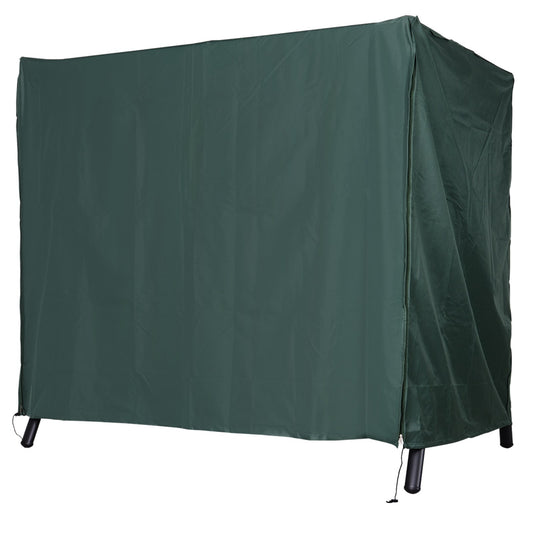 Outsunny Hollywood schommelhoes voor 3-zits, waterafstotend, winterbestendige beschermhoes voor tuinschommels, uv-bestendig zeildoek, scheurvast 420D Oxford-materiaal, 177x114x152cm, donkergroen