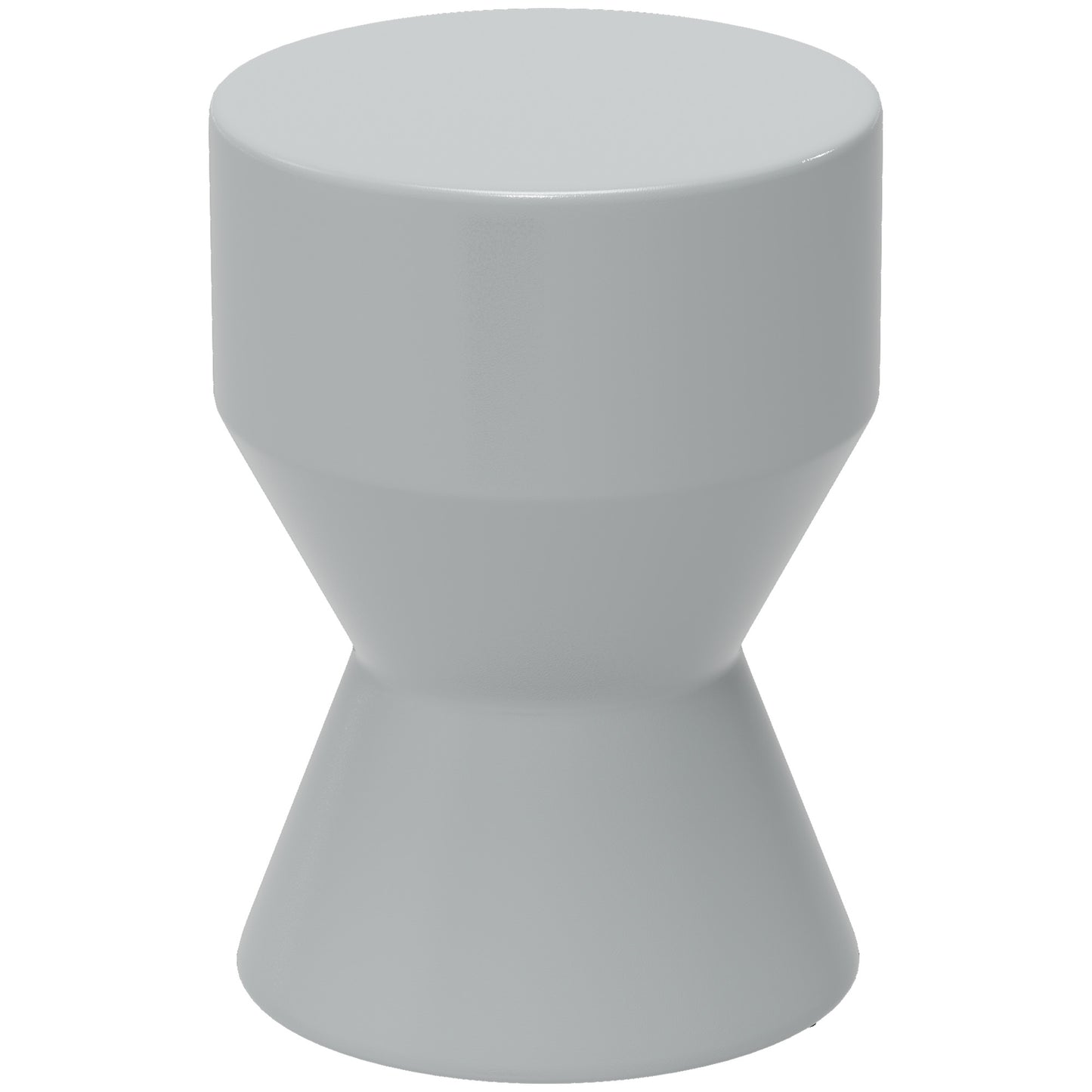 Outsunny keramische tuinkruk, belastbaar tot 120 kg, Ø33 x 45,5 cm, weerbestendig, zandlopervorm, lichtgrijs