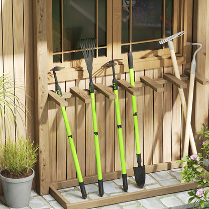 Outsunny Tuingereedschapset, 4-delig, Tuingereedschapset met schep, tuinschoffel, tuinhark, bladhark, groen