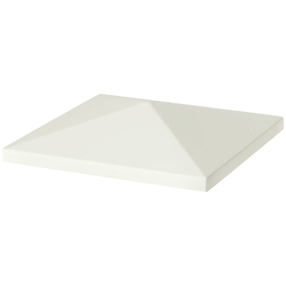 Outsunny 3 x 3 m vervangend zeil voor prieel, zeil voor tuinprieel, met drainagegaten, UPF30+, lichtgrijs