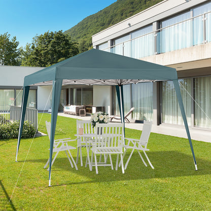 Outsunny Opvouwbare Paviljoen 2,4x2,4m, Opvouwbare Tent met UV-bescherming, Partytent inclusief Draagtas voor Tuin, Balkon, Staalgroen