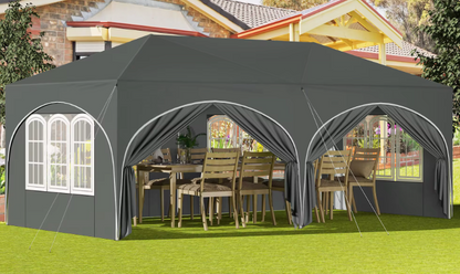 Easy up partytent 6x3m grijs