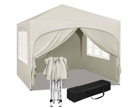 Easy up party tent 3x3m beige