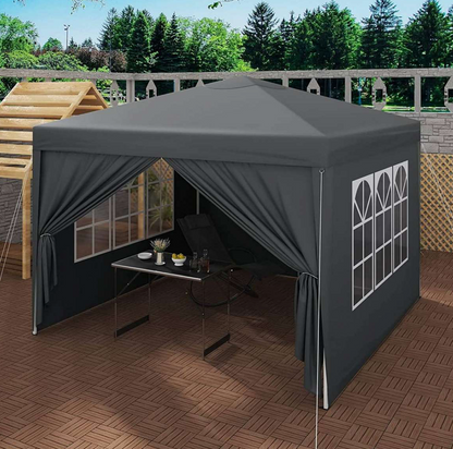 Easy up party tent 3x3m grey