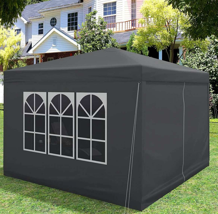 Easy up party tent 3x3m grey