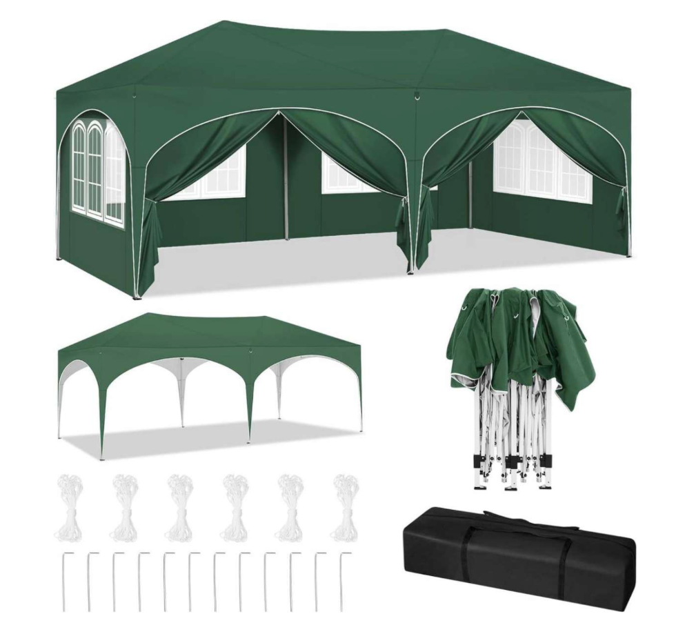 Easy up partytent 6x3m groen