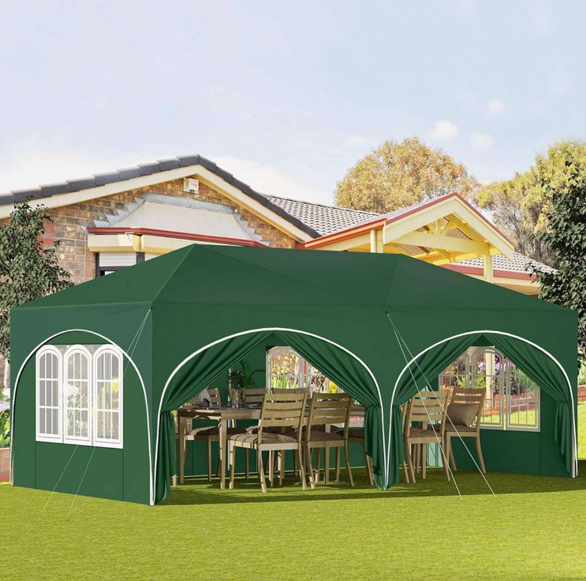 Easy up partytent 6x3m groen