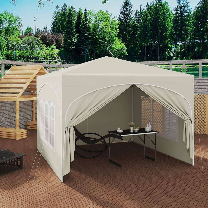 Easy up party tent 3x3m beige