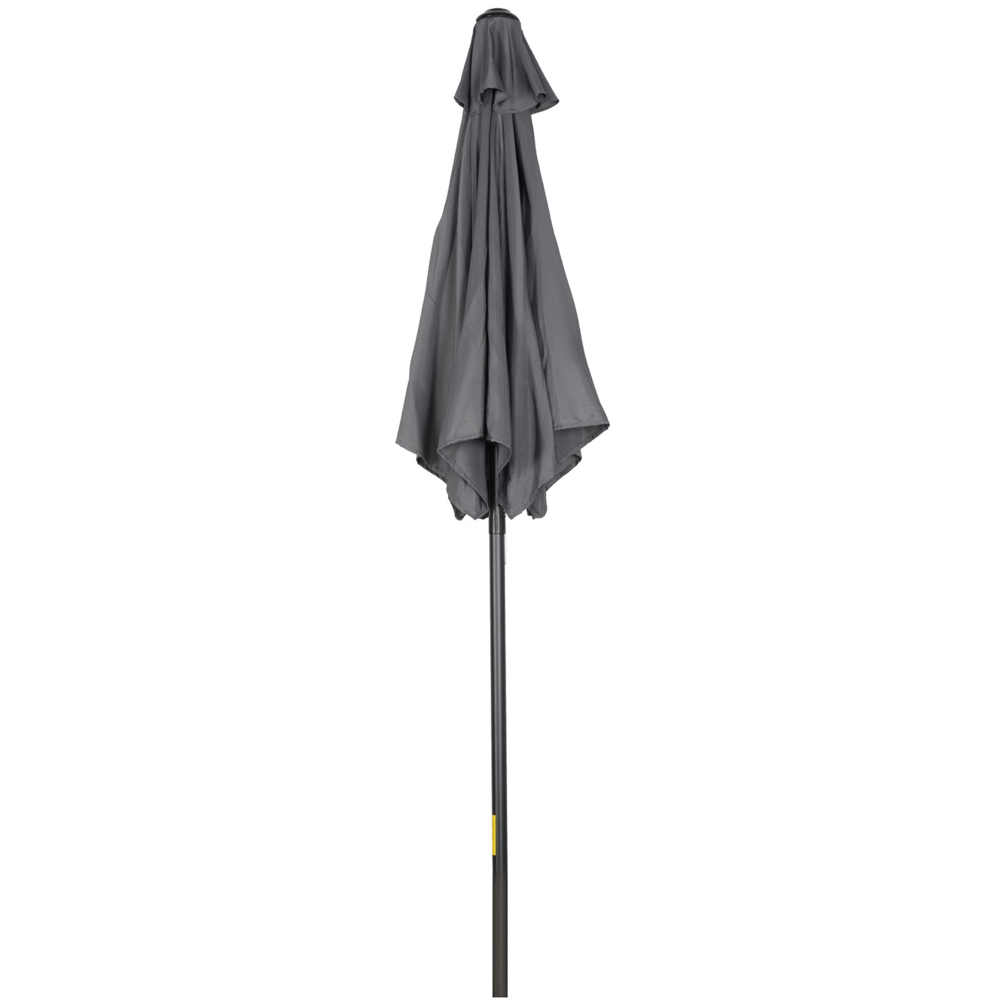 Outsunny Parasol Ø196 cm, zeshoekige balkonparasol voor strand, balkon, tuin, donkergrijs