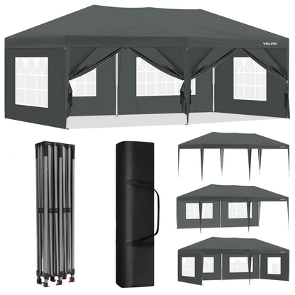 Partytent 6x3 grijs - 800D waterdicht doek