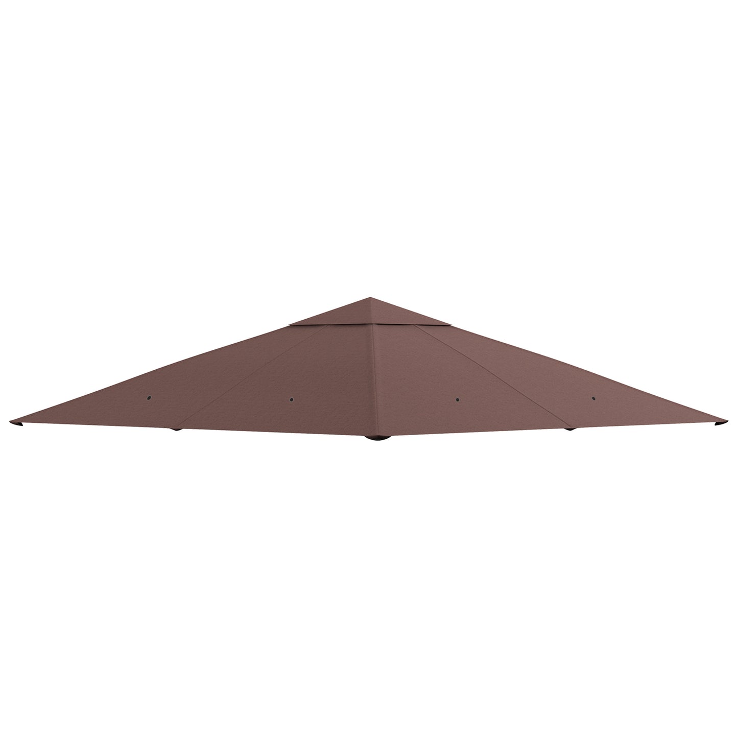 Outsunny vervangingsdak voor tuinpaviljoen, polyester, 2,98 x 2,95 m, koffie