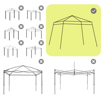 Vervangende luifel voor Outsunny Gazebo, vervangend zeildoek voor 3 x 3 m tuingazebo, vervangende luifel voor tuintent, UPF50+, Oxford-stof, koffie