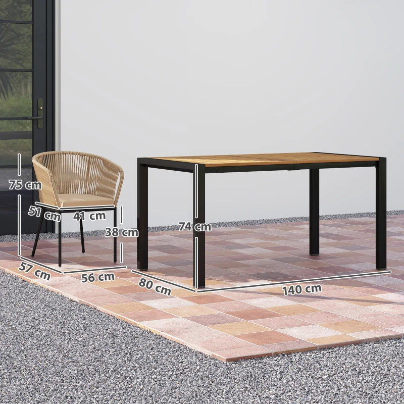 Outsunny 5-delig tuinmeubelset