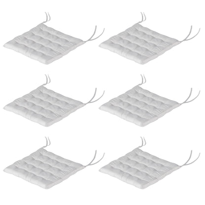 Outsunny tuinstoelkussen, zitkussen, tuinpad, gewatteerd, 40 x 40 x 4 cm, lichtgrijs