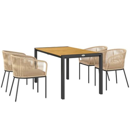 Outsunny 5-delig tuinmeubelset