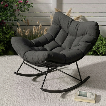 Buiten Papasan Schommelstoel – Donkergrijs