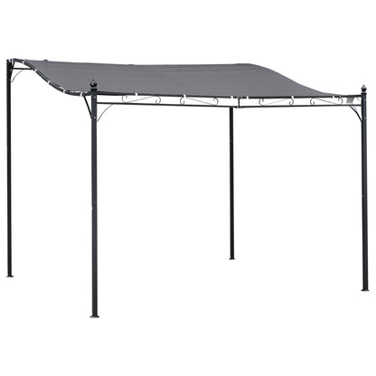 Outsunny Pergola Tuinpaviljoen Gazebo Luifel Tent Metaal Grijs 297x297cm