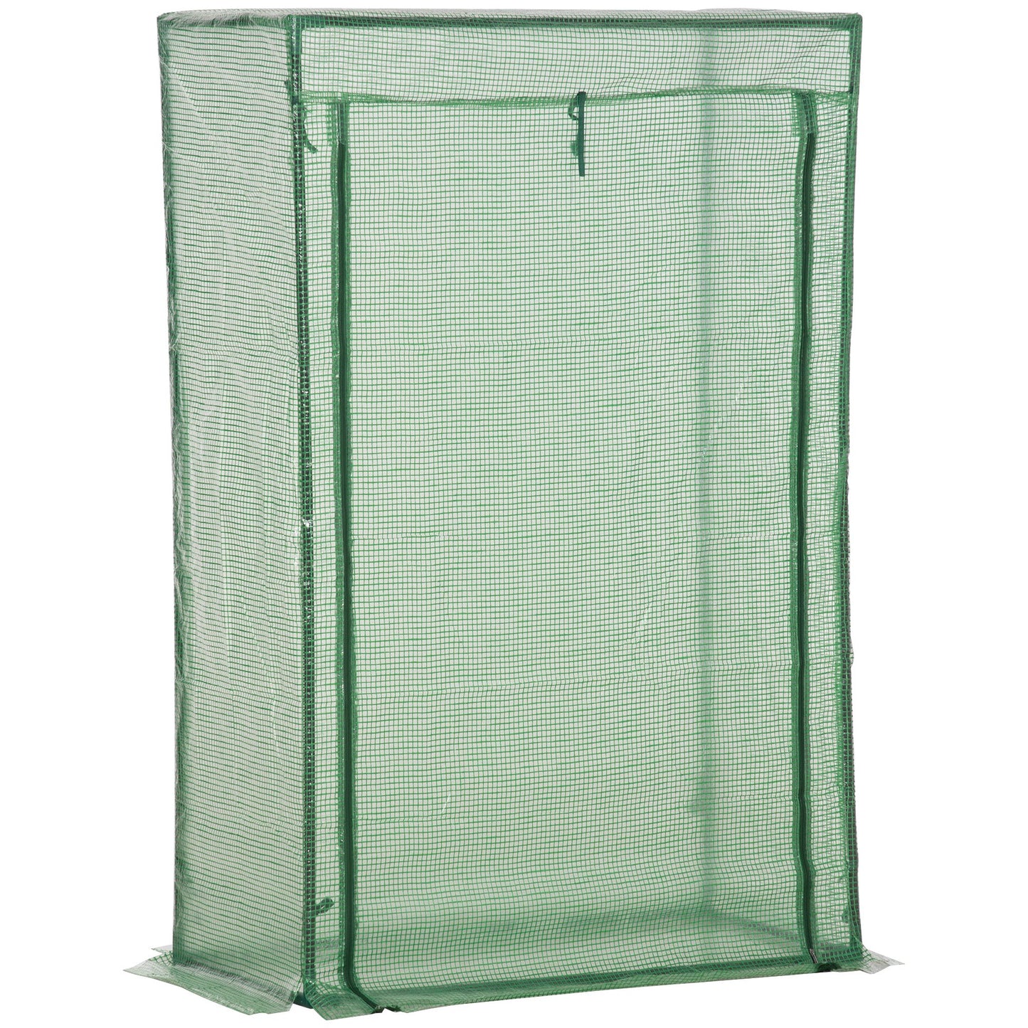 Outsunny Kas met Deur, Wintervaste Staalfolie Kas, Broeikas voor Balkon, Tuin, Tomatenkas 100x50x150cm, Tomatenkas voor Tomaten, Groenten, Bloemen, Planten, Groente